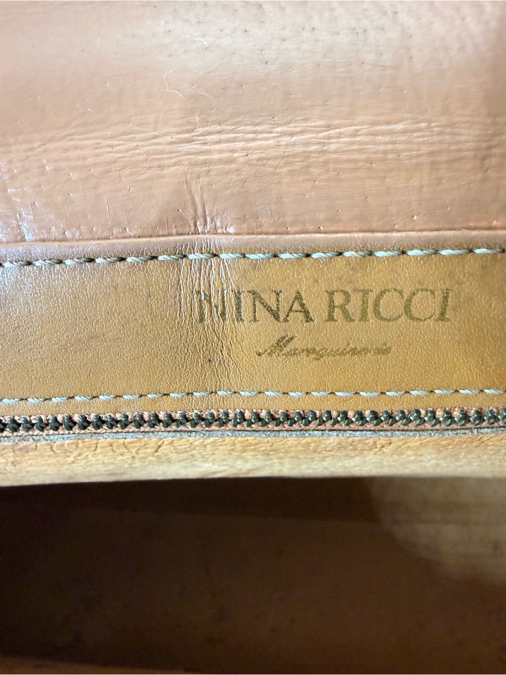 Nina Ricci Vintage Monogram Satchel and Nina Ricci gold tone Necklace set - Picture 12 of 12